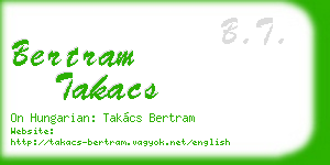 bertram takacs business card